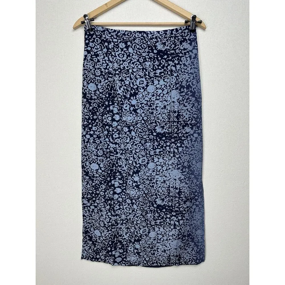 Velvet Peach Cotton Blend Straight Midi Skirt Size 14‎ Multicolored Ombré Career